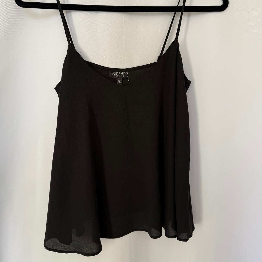 Topshop Black Spaghetti Strap Tank Top